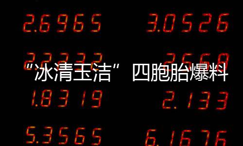 冰被选白眼目组清玉 喊话节料曾胎爆洁四胞手翻